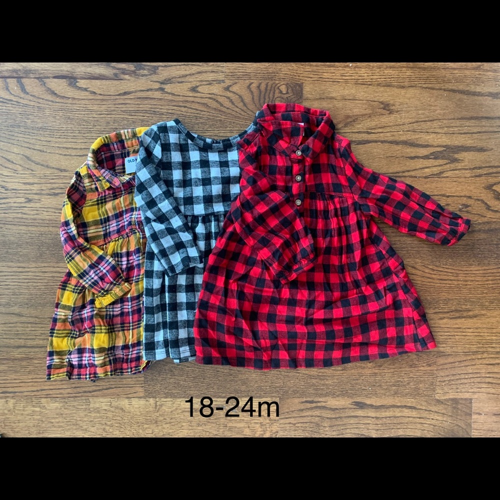 18-24m plaid flannel dresses